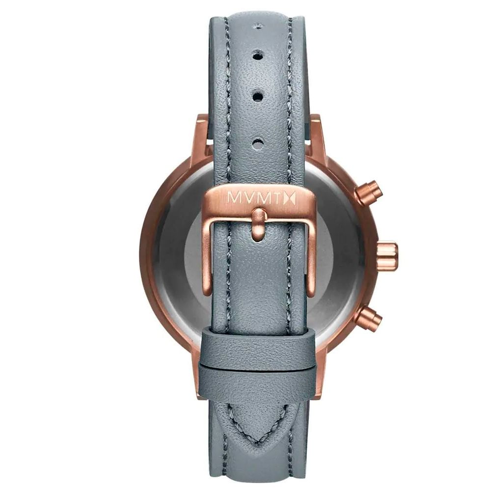 Gray Leather Dress Watch