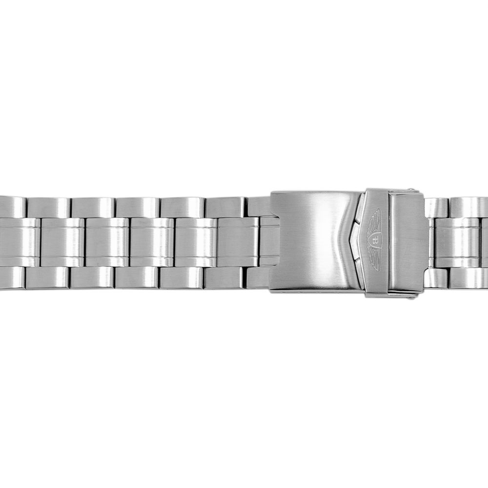 Silberne Edelstahl-Armbanduhr