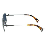 Sonnenbrille aus grauem Metall