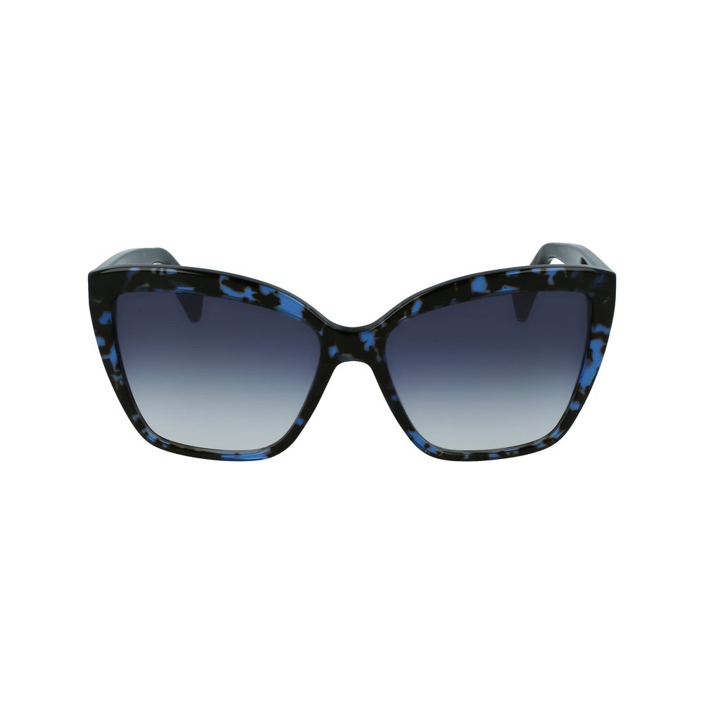 Sonnenbrille aus blauem Azetat