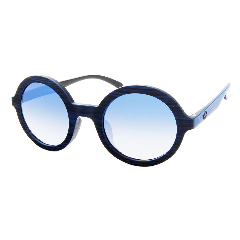 Sonnenbrille aus blauem Kunststoff