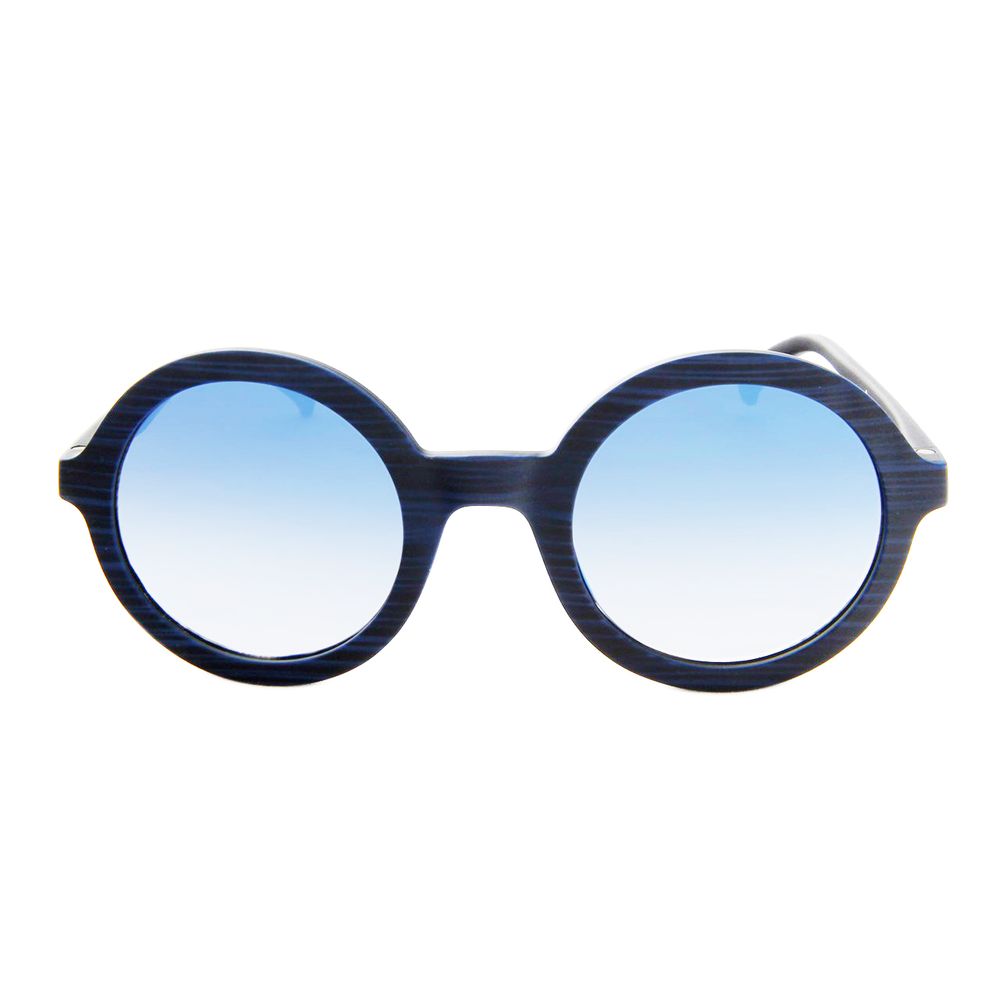 Sonnenbrille aus blauem Kunststoff