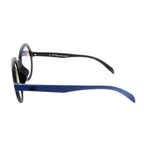 Sonnenbrille aus blauem Kunststoff