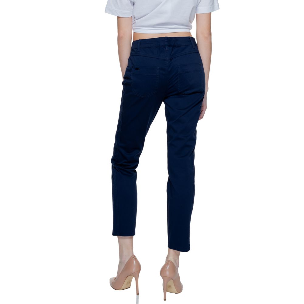 Blaue Freizeit-Baumwollhose