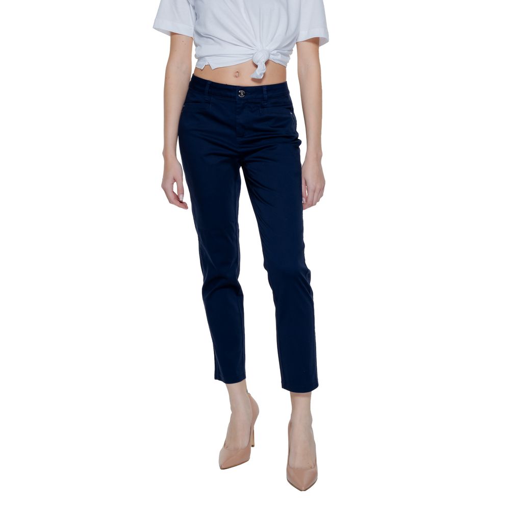 Blaue Freizeit-Baumwollhose