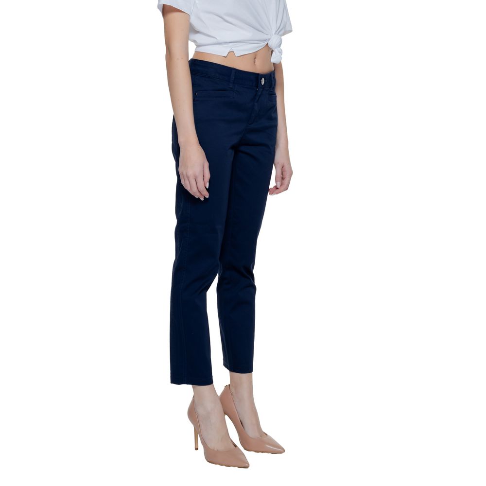 Blaue Freizeit-Baumwollhose