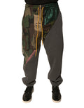 Multicolor Patchwork Cotton Jogger Sweatpants