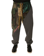 Multicolor Patchwork Cotton Jogger Sweatpants