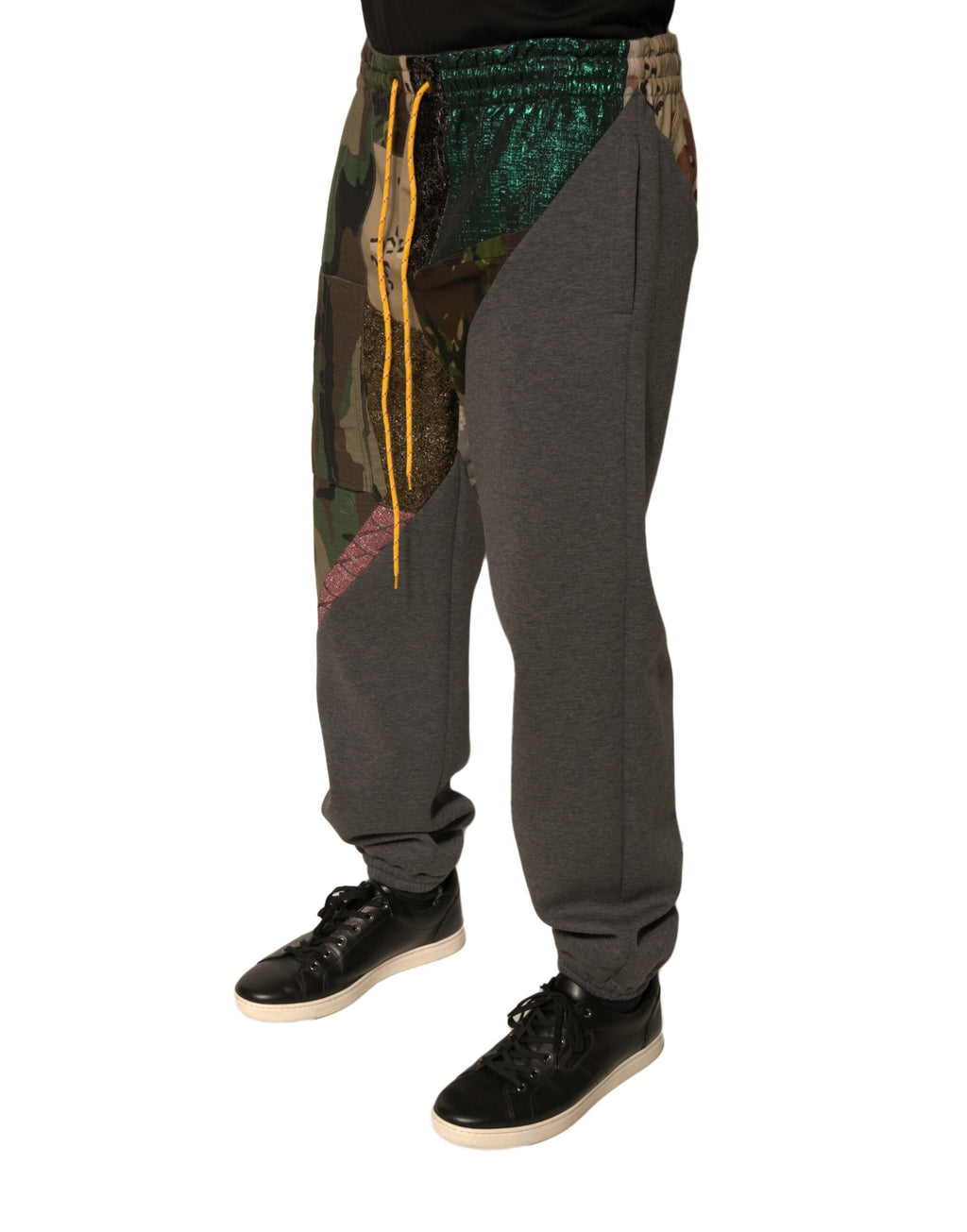 Multicolor Patchwork Cotton Jogger Sweatpants