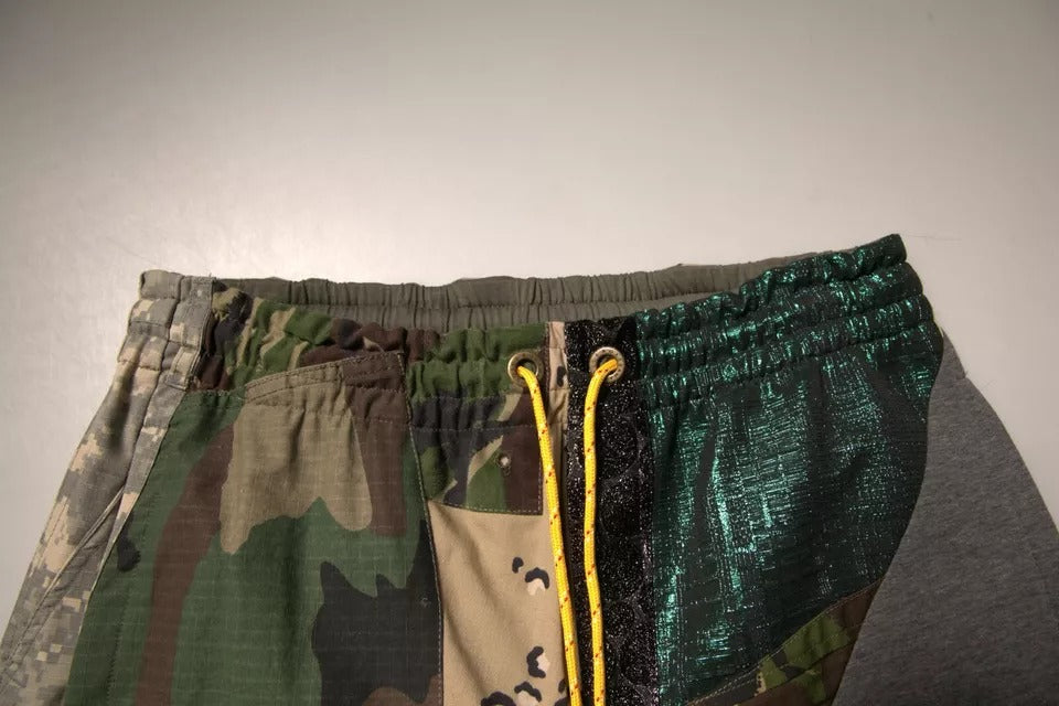 Multicolor Patchwork Cotton Jogger Sweatpants