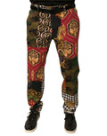 Mehrfarbige Patchwork-Herren-Anzughose