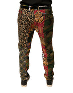 Mehrfarbige Patchwork-Herren-Anzughose