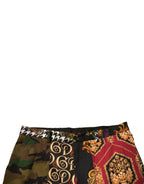 Mehrfarbige Patchwork-Herren-Anzughose