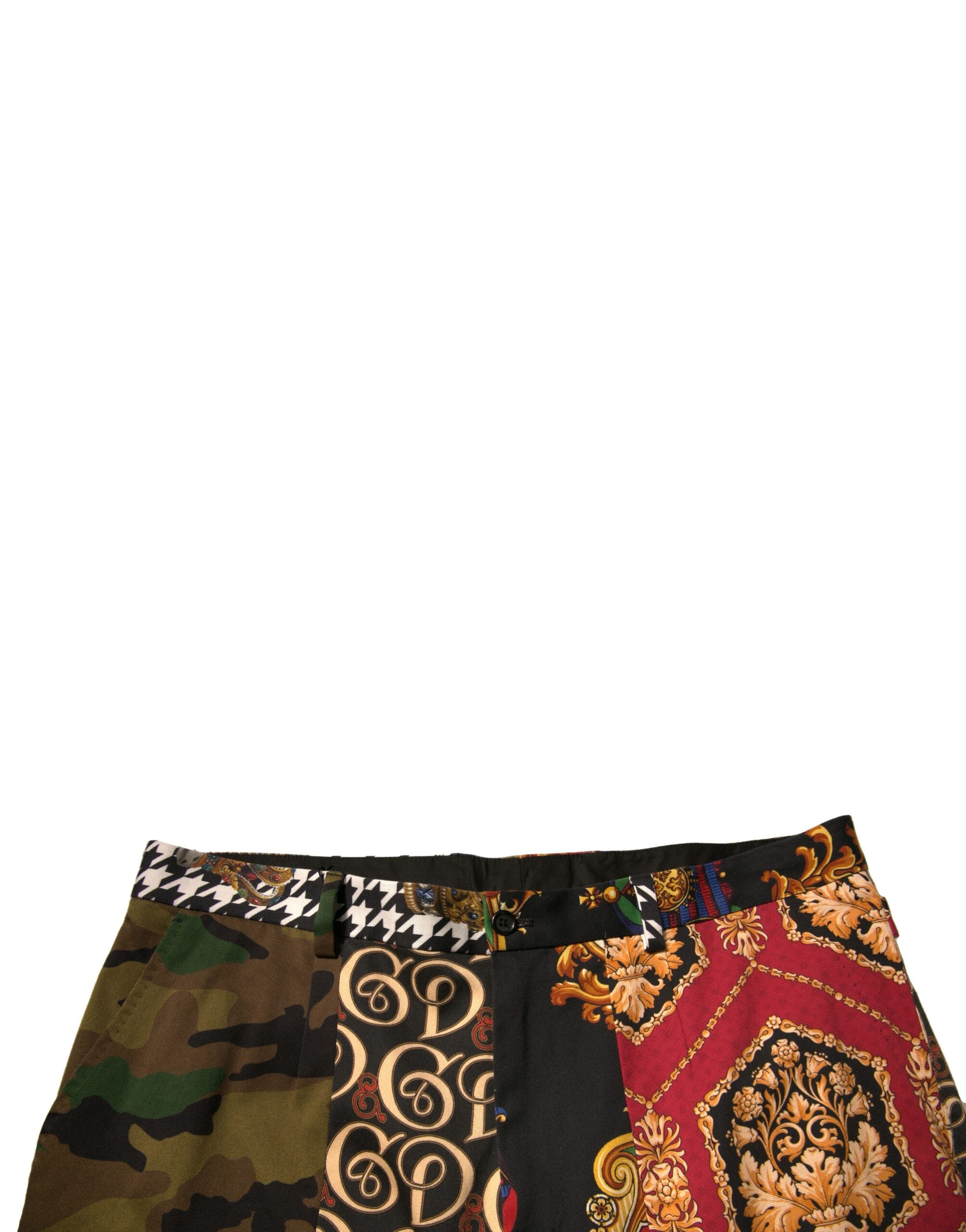 Mehrfarbige Patchwork-Herren-Anzughose