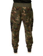 Mehrfarbige Camouflage Cargo-Jogginghose
