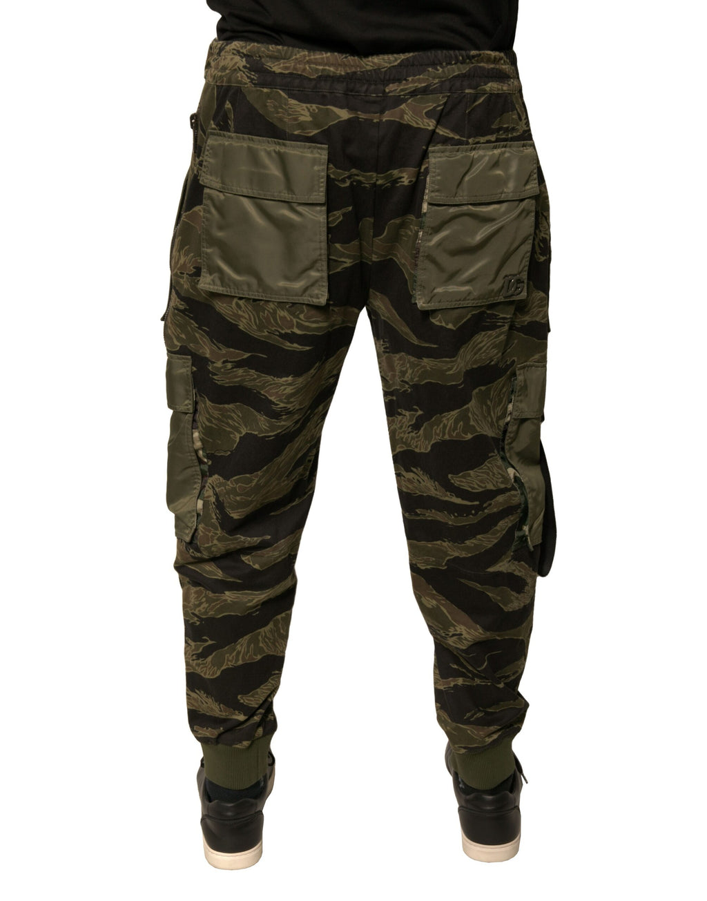 Grüne Jogger Cargo-Hose aus Baumwolle