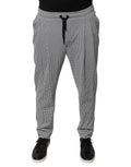 Schwarze und weiße Hahnentritt-Röhrenhose