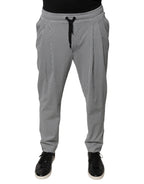 Schwarze und weiße Hahnentritt-Röhrenhose