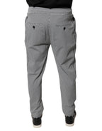 Schwarze und weiße Hahnentritt-Röhrenhose
