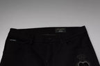 Black DG Crown Logo Cotton Skinny Denim Jeans