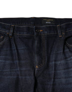 Dunkelblaue Skinny Jeans aus Baumwolle