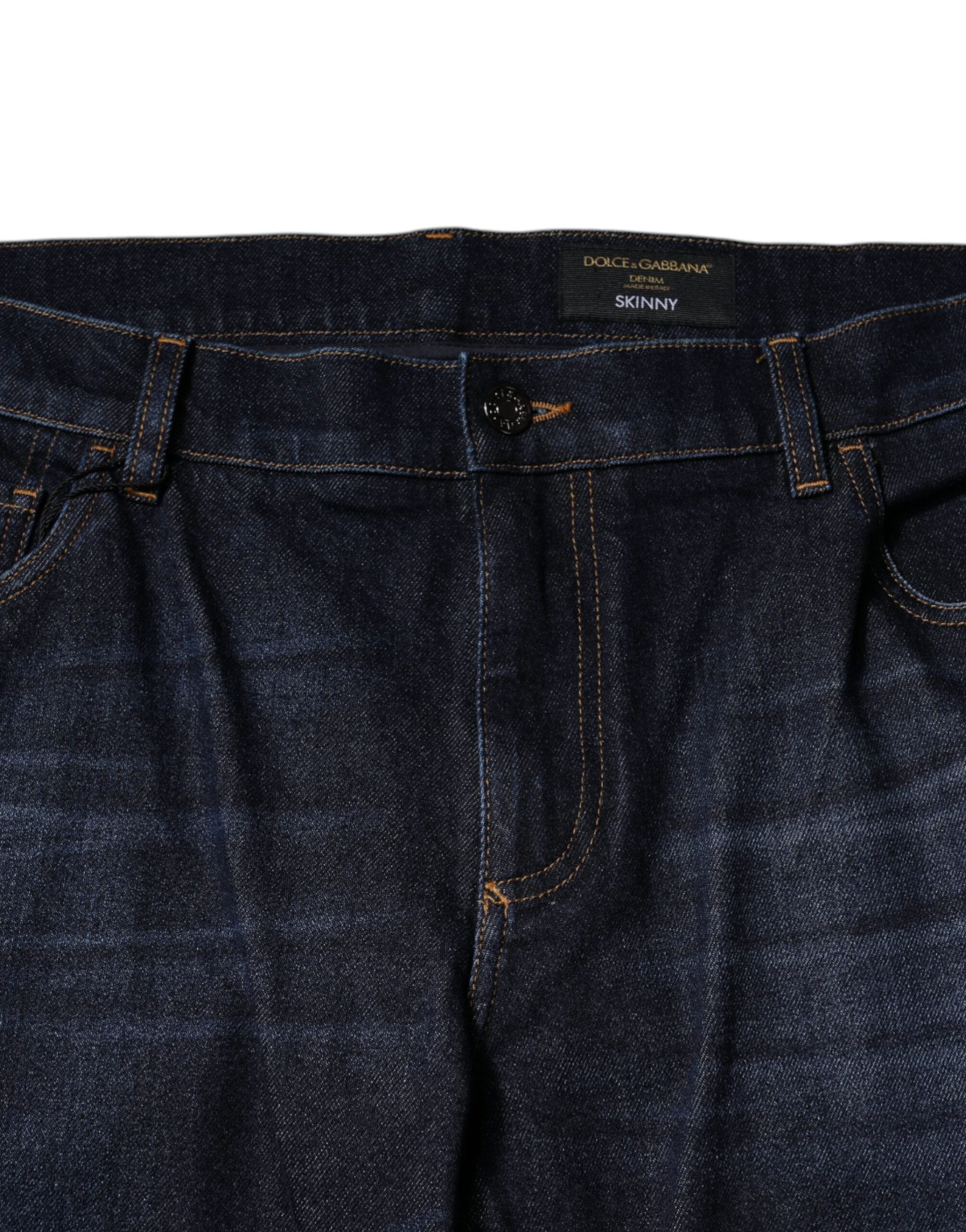 Dunkelblaue Skinny Jeans aus Baumwolle