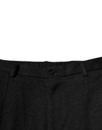 Black Viscose Cargo Men Casual Pants
