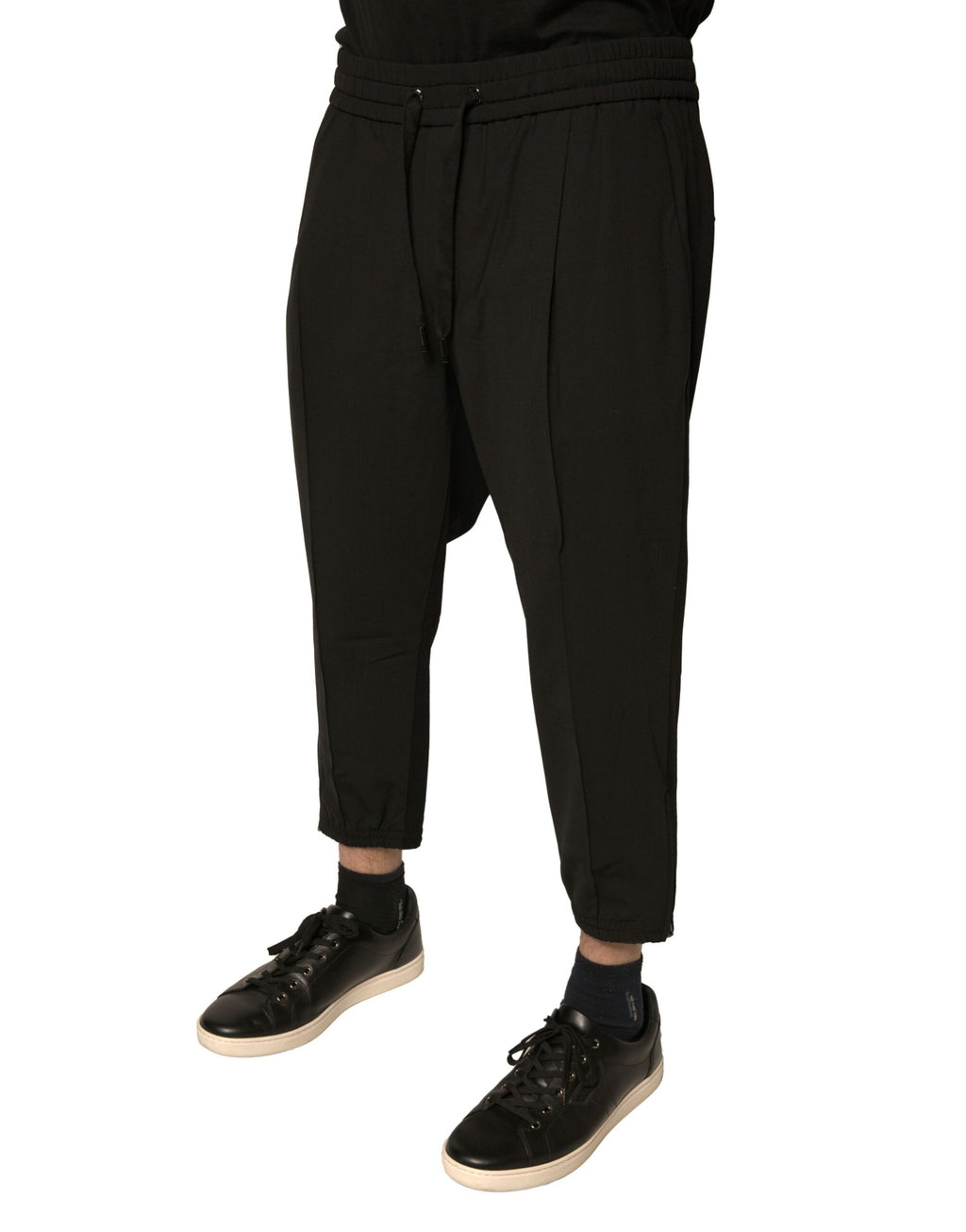 Schwarze Woll-Jogginghose