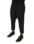 Schwarze Woll-Jogginghose