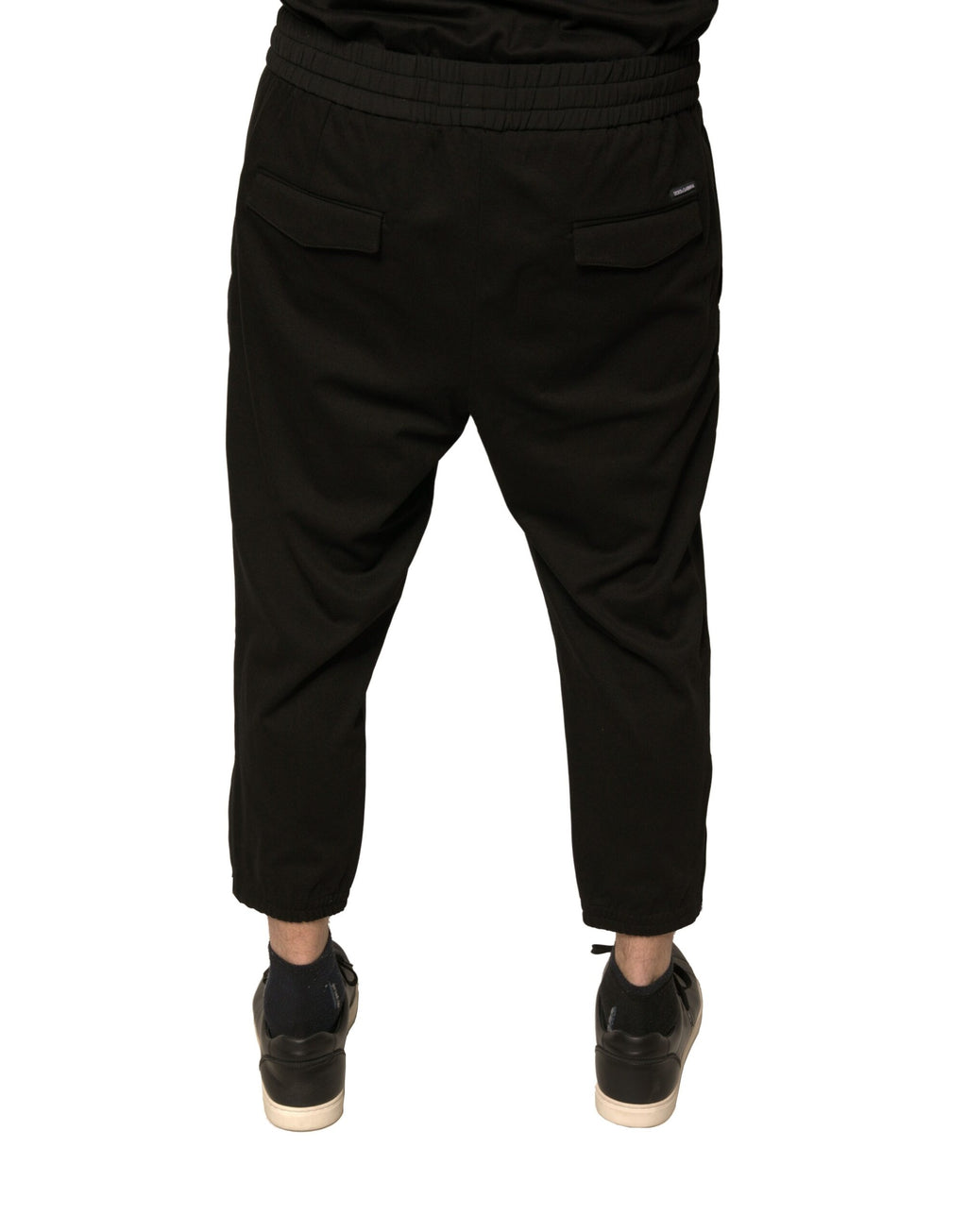 Schwarze Woll-Jogginghose
