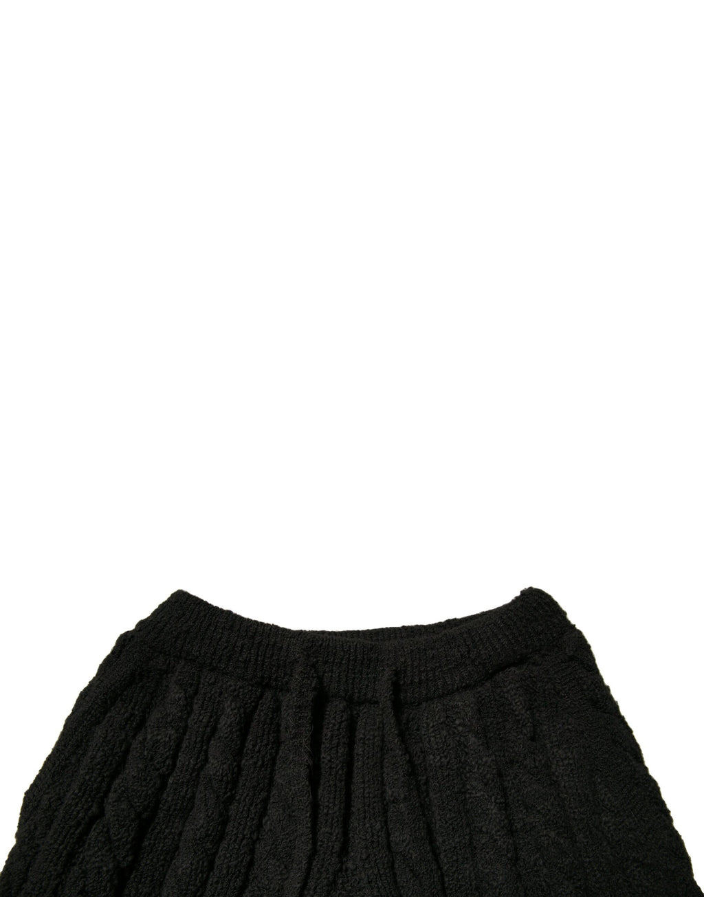 Schwarze Hose aus schmal geschnittenem Strickstoff