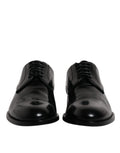 Schwarze Derby-Schnürschuhe aus Kalbsleder für formelle Anlässe