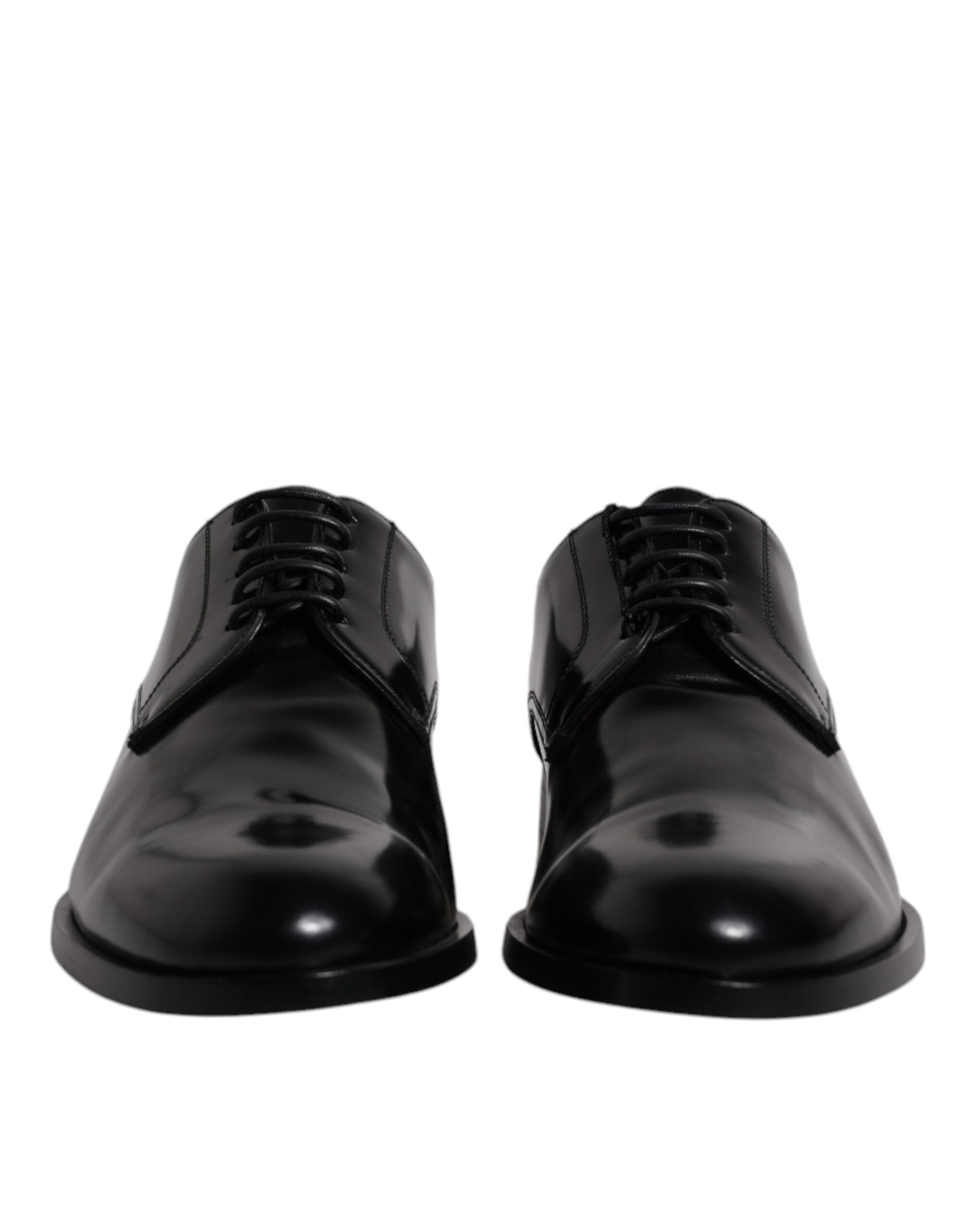 Schwarze Derby-Schnürschuhe aus Kalbsleder für formelle Anlässe