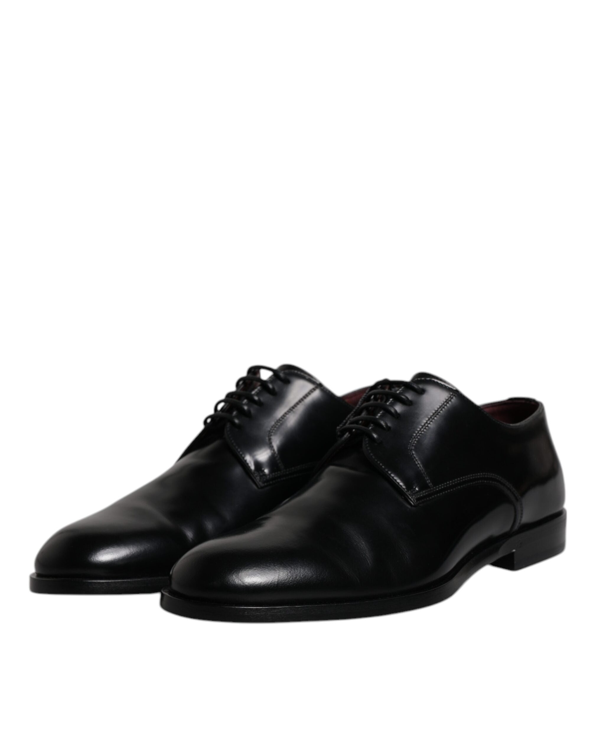 Schwarze Derby-Schnürschuhe aus Kalbsleder für formelle Anlässe