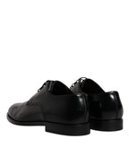 Schwarze Derby-Schnürschuhe aus Kalbsleder für formelle Anlässe