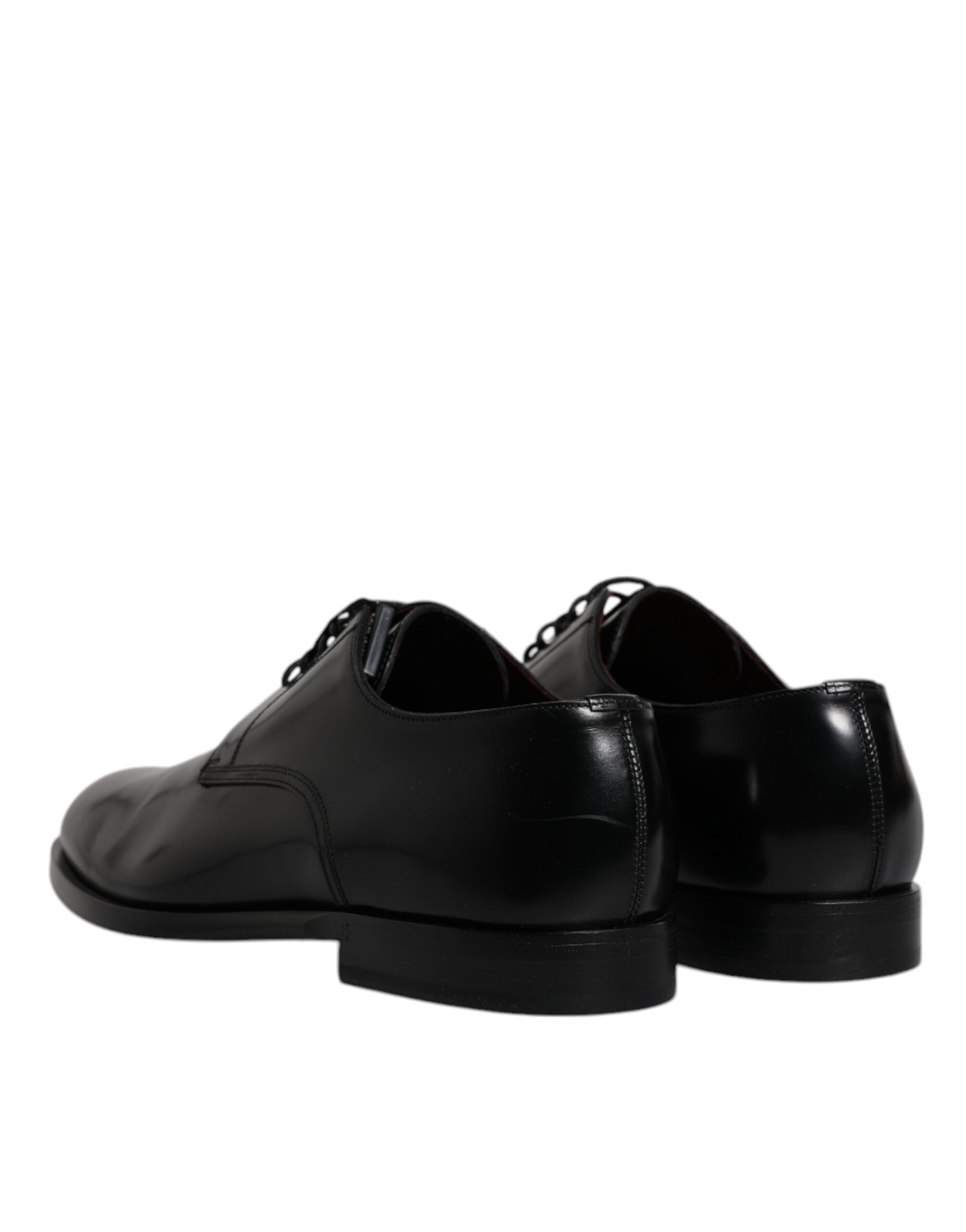 Schwarze Derby-Schnürschuhe aus Kalbsleder für formelle Anlässe