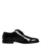 Schwarze Derby-Schnürschuhe aus Kalbsleder für formelle Anlässe