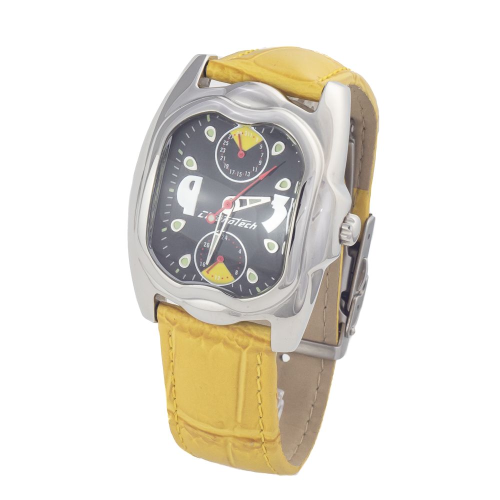 Orologio elegante in pelle bicolore