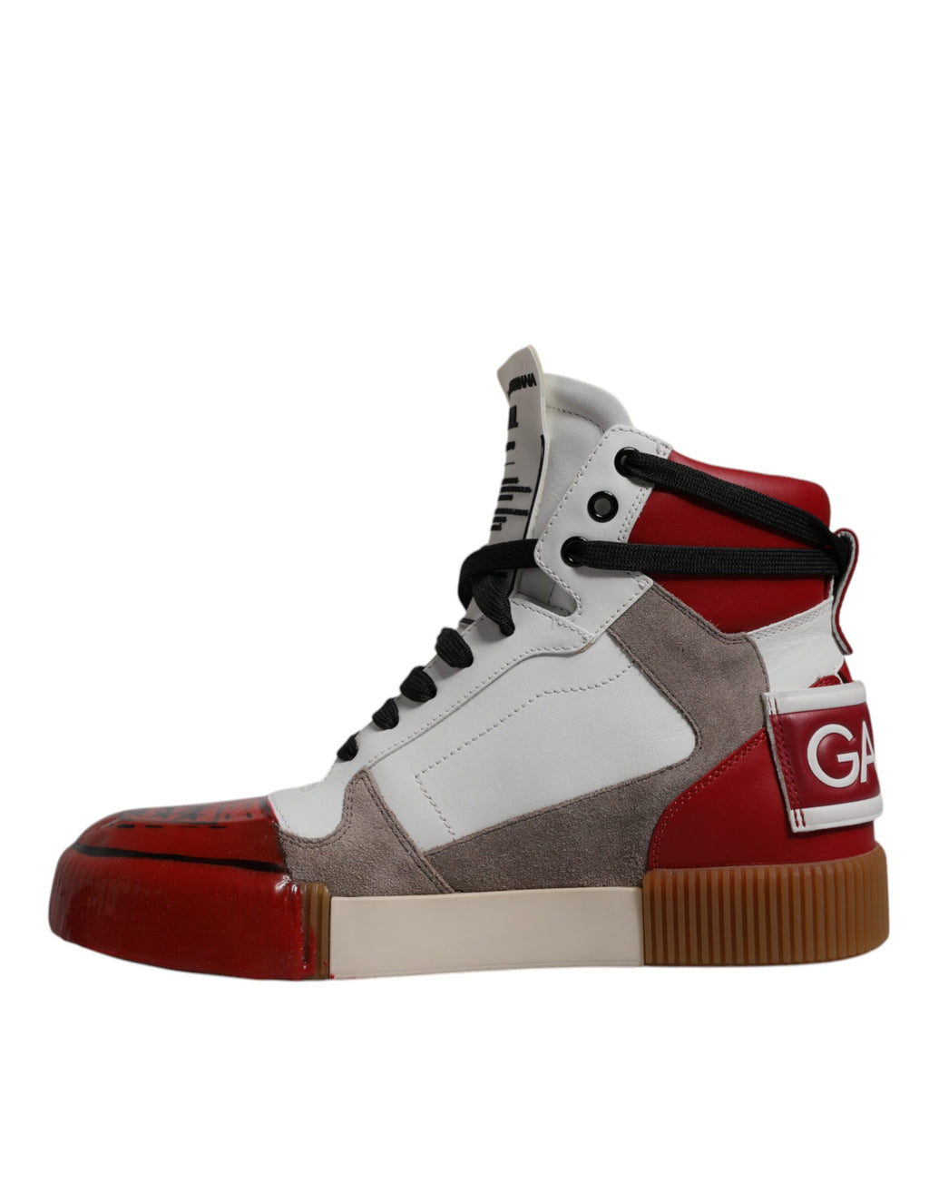 Multicolor High-Top-Sneakers aus Leder