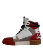 Multicolor High-Top-Sneakers aus Leder