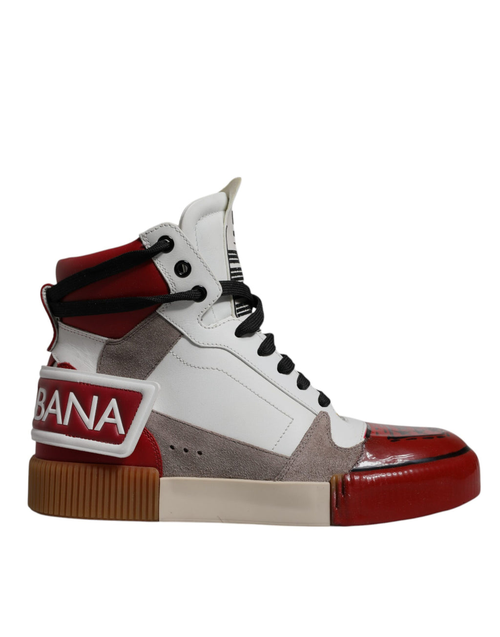 Multicolor High-Top-Sneakers aus Leder