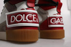 Multicolor High-Top-Sneakers aus Leder