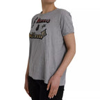 Gray Cotton L'Amore E'Bellezza Top T-shirt