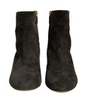 Schwarze verzierte Stiefeletten mit Absatz