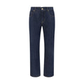 Blaue Baumwoll-Jeans mit geradem Bein