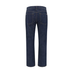 Blaue Baumwoll-Jeans mit geradem Bein