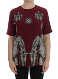 Rote Knight Bluse Seidenoberteil T-Shirt