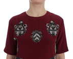 Rote Knight Bluse Seidenoberteil T-Shirt