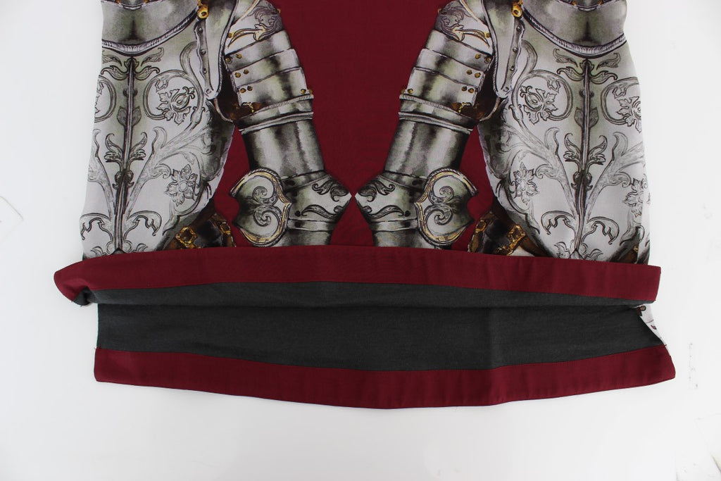 Rote Knight Bluse Seidenoberteil T-Shirt