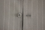 Black Striped Wool Logo Vest